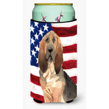 Caroline'S Treasures Ck1739Tbc Patriotic Usa Bloodhound Tall Boy Hugger Cold-Beverage-Koozies, Multicolor