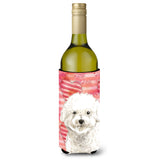 Caroline'S Treasures Ck1777Literk Love A Bichon Frise Wine Bottle Hugger Cold-Beverage-Koozies, 750 Ml, Multicolor