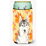 Caroline'S Treasures Ck1824Tbc Fall Leaves Siberian Husky Tall Boy Hugger Cold-Beverage-Koozies, Multicolor