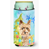 Caroline'S Treasures Ck1854Tbc Christmas Yorkie Yorkshire Terrier Tall Boy Hugger Cold-Beverage-Koozies, Multicolor