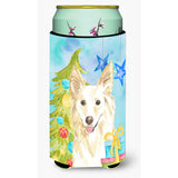Caroline'S Treasures Ck1856Tbc Christmas Tree White Collie Tall Boy Hugger Cold-Beverage-Koozies, Multicolor