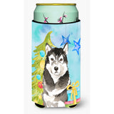 Caroline'S Treasures Ck1872Tbc Christmas Tree Alaskan Malamute Tall Boy Hugger Cold-Beverage-Koozies, Multicolor