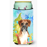 Caroline'S Treasures Ck1884Tbc Christmas Tree Boxer Tall Boy Hugger Cold-Beverage-Koozies, Multicolor
