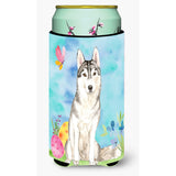 Caroline'S Treasures Ck1898Tbc Easter Eggs Siberian Husky Tall Boy Hugger Cold-Beverage-Koozies, Multicolor