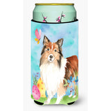 Caroline'S Treasures Ck1901Tbc Easter Eggs Sheltie Tall Boy Insulator Hugger Cold-Beverage-Koozies, Multicolor