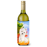 Caroline'S Treasures Ck1930Literk Fall Westie Wine Bottle Hugger Cold-Beverage-Koozies, 750 Ml, Multicolor