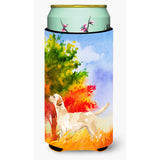 Caroline'S Treasures Ck1938Tbc Fall Yellow Labrador Retriever Tall Boy Hugger Cold-Beverage-Koozies, Multicolor