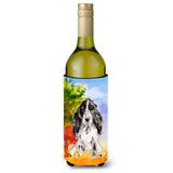 Caroline'S Treasures Ck1947Literk Fall Black Parti Cocker Spaniel Wine Bottle Hugger Cold-Beverage-Koozies, 750 Ml, Multicolor