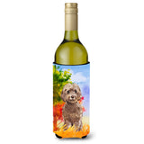 Caroline'S Treasures Ck1953Literk Fall Chocolate Labradoodle Wine Bottle Hugger Cold-Beverage-Koozies, 750 Ml, Multicolor