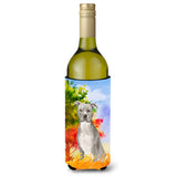 Caroline'S Treasures Ck1962Literk Fall Staffordshire Bull Terrier Wine Bottle Hugger Cold-Beverage-Koozies, 750 Ml, Multicolor