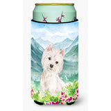 Caroline'S Treasures Ck1965Tbc Mountian Flowers Westie Tall Boy Hugger Cold-Beverage-Koozies, Multicolor