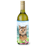 Caroline'S Treasures Ck1971Literk Mountian Flowers Norwich Terrier Wine Bottle Hugger Cold-Beverage-Koozies, 750 Ml, Multicolo
