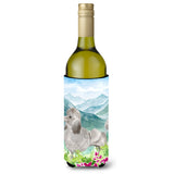Caroline'S Treasures Ck1975Literk Mountian Flowers Silver Poodle Wine Bottle Hugger Cold-Beverage-Koozies, 750 Ml, Multicolor,