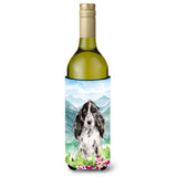 Caroline'S Treasures Mountain Flowers Black Parti Cocker Spaniel Wine Bottle Hugger Cold-Beverage-Koozies, 750 Ml, Multicolor,