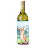 Caroline'S Treasures Ck1983Literk Mountian Flowers Chihuahua Wine Bottle Hugger Cold-Beverage-Koozies, 750 Ml, Multicolor