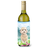 Caroline'S Treasures Ck1984Literk Mountian Flowers Goldendoodle Wine Bottle Hugger Cold-Beverage-Koozies, 750 Ml, Multicolor