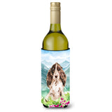 Caroline'S Treasures Flowers Chocolate Parti Cocker Spaniel Wine Bottle Hugger Cold-Beverage-Koozies, 750 Ml, Multicolor