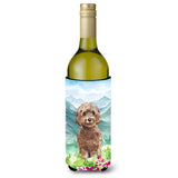 Caroline'S Treasures Ck1988Literk Mountian Flowers Labradoodle Wine Bottle Hugger Cold-Beverage-Koozies, 750 Ml, Multicolor