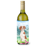 Caroline'S Treasures Mountain Flowers Brittany Spaniel Wine Bottle Hugger Cold-Beverage-Koozies, 750 Ml, Multicolor