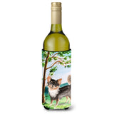 Caroline'S Treasures Ck2007Literk Under The Tree Chihuahua Wine Bottle Hugger Cold-Beverage-Koozies, 750 Ml, Multicolor