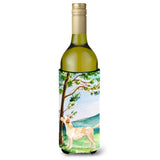Caroline'S Treasures Ck2008Literk Under The Tree Yellow Labrador Wine Bottle Hugger Cold-Beverage-Koozies, 750 Ml, Multicolor,