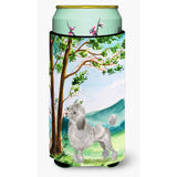 Caroline'S Treasures Ck2010Tbc Under The Tree Silver Poodle Tall Boy Hugger Cold-Beverage-Koozies, Multicolor