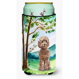 Caroline'S Treasures Ck2023Tbc Under The Tree Labradoodle Tall Boy Hugger Cold-Beverage-Koozies, Multicolor