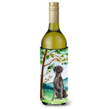 Caroline'S Treasures Ck2027Literk Under The Tree Black Labrador Wine Bottle Hugger Cold-Beverage-Koozies, 750 Ml, Multicolor