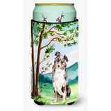 Caroline'S Treasures Ck2030Tbc Under The Tree Australian Shepherd Tall Boy Hugger Cold-Beverage-Koozies, Multicolor