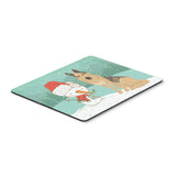 German Shepherd And Snowman Christmas Mouse Pad, Hot Pad Or Trivet