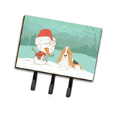 Caroline'S Treasures Basset Hound Snowman Christmas Leash Or Key Holder Hooks, Multicolor