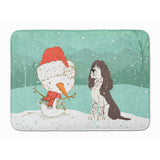 Caroline'S Treasures Brown English Springer Spaniel Snowman Christmas Machine Washable Memory Foam Mat, Multicolor