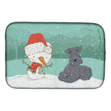 Caroline'S Treasures Lakeland Terrier Snowman Christmas Dish Drying Mat, 14 X 21, Multicolor
