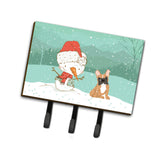 Caroline'S Treasures Fawn French Bulldog Snowman Christmas Leash Or Key Holder Hooks, Multicolor