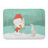 Caroline'S Treasures Italian Greyhound Snowman Christmas Machine Washable Memory Foam Mat, Multicolor