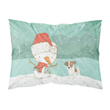 Caroline'S Treasures Snowman Jack Russell Terrier #2 Christmas Fabric Standard Pillowcase