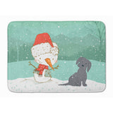 Caroline'S Treasures Black Maltese Snowman Christmas Machine Washable Memory Foam Mat, Multicolor