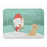 Caroline'S Treasures Brown Maltese Snowman Christmas Machine Washable Memory Foam Mat, Multicolor
