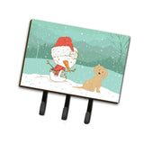 Caroline'S Treasures Brown Maltese Snowman Christmas Leash Or Key Holder Hooks, Multicolor