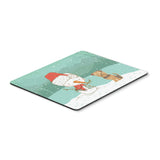 Yorkie Natural Ears Snowman Christmas Mouse Pad, Hot Pad Or Trivet