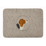 Caroline'S Treasures Basset Hound In The Kitchen Machine Washable Memory Foam Mat Doormats, Multicolor