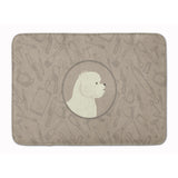 Caroline'S Treasures Bichon Frise In The Kitchen Machine Washable Memory Foam Mat Doormats, Multicolor