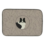 Caroline'S Treasures Ck2169Ddm Border Collie In The Kitchen Dish-Drying-Mats, 14X21, Multicolor