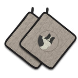 Caroline'S Treasures Ck2169Pthd Border Collie In The Kitchen Pair Of Pot Holders Potholders, Multicolor
