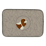 Caroline'S Treasures Ck2176Ddm Cavalier Spaniel In The Kitchen Dish-Drying-Mats, 14X21, Multicolor