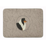 Caroline'S Treasures Collie In The Kitchen Machine Washable Memory Foam Mat Doormats, Multicolor