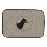 Caroline'S Treasures Ck2180Ddm Dachshund In The Kitchen Dish-Drying-Mats, 14X21, Multicolor