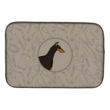 Caroline'S Treasures Ck2182Ddm Doberman Pinscher In The Kitchen Dish-Drying-Mats, 14X21, Multicolor