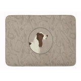 Caroline'S Treasures English Springer Spaniel In The Kitchen Machine Washable Memory Foam Mat Doormats, Multicolor
