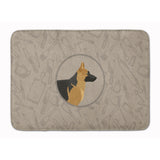 Caroline'S Treasures German Shepherd In The Kitchen Machine Washable Memory Foam Mat Doormats, Multicolor